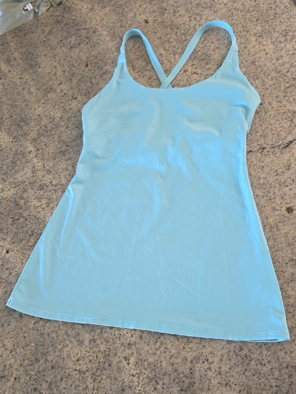 Montiel Active All Day Light Blue Crossback Tank